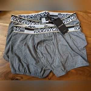 Roberto Cavalli Logo Box Set of 2 Pair of Boxers Size X Large New in Box ❤️